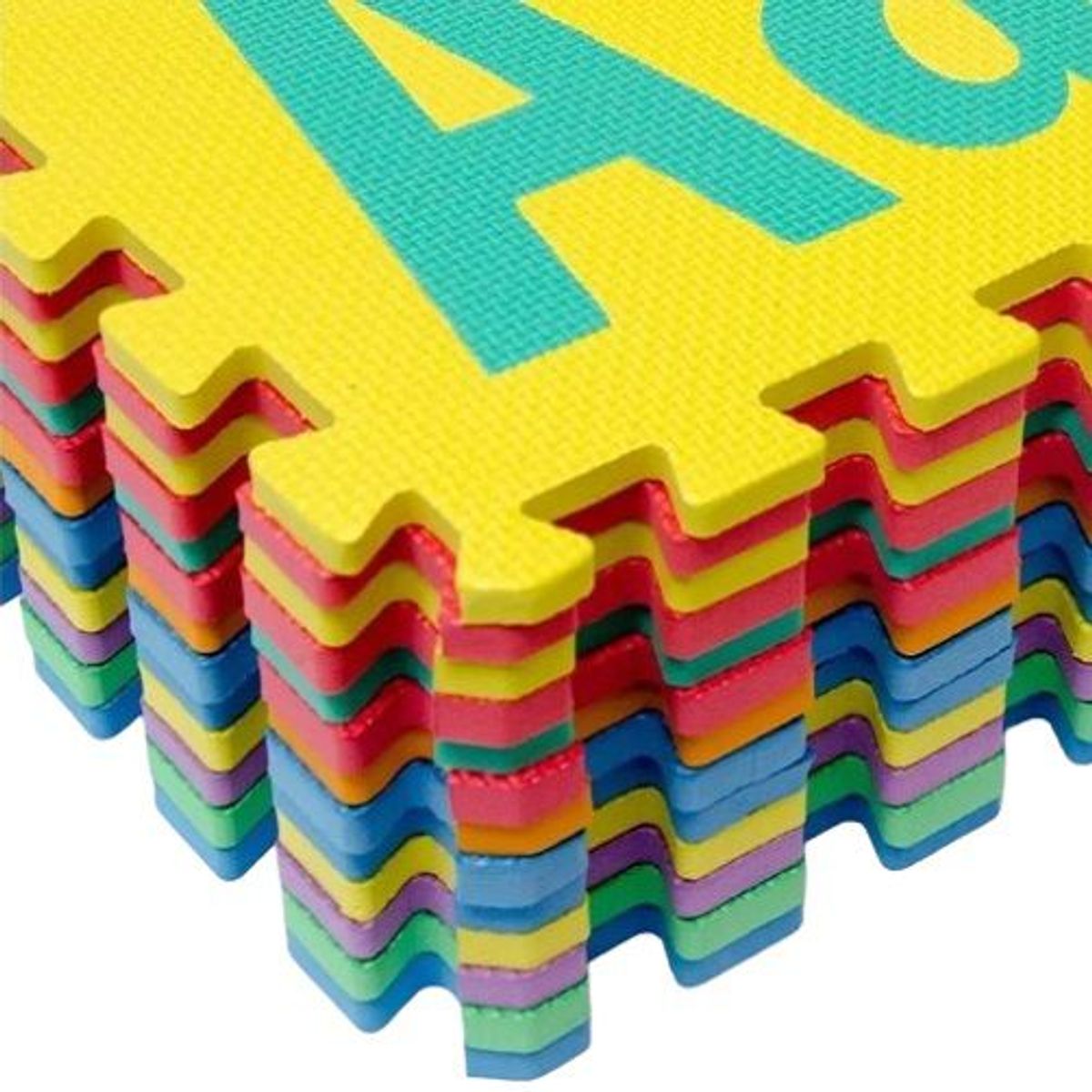 GENERICO - PISOS DE GOMA EVA LETRAS PARA JUEGOS DE BEBE - 26 PIEZAS