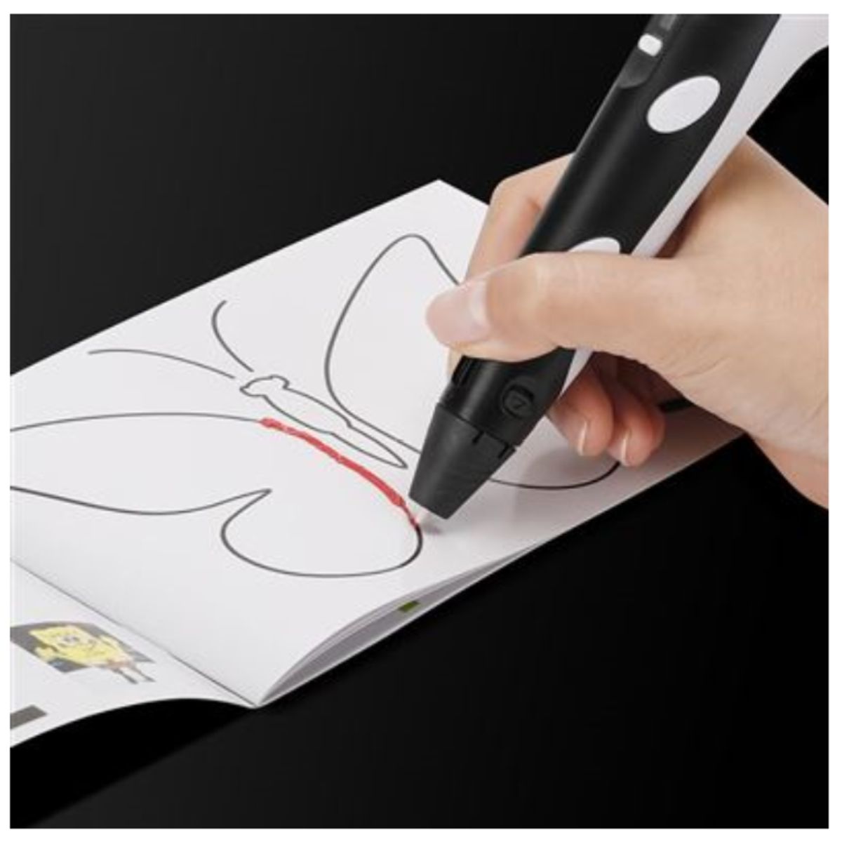 GENERICO - Lápiz lapicero 3D portátil impresión manual - Negro