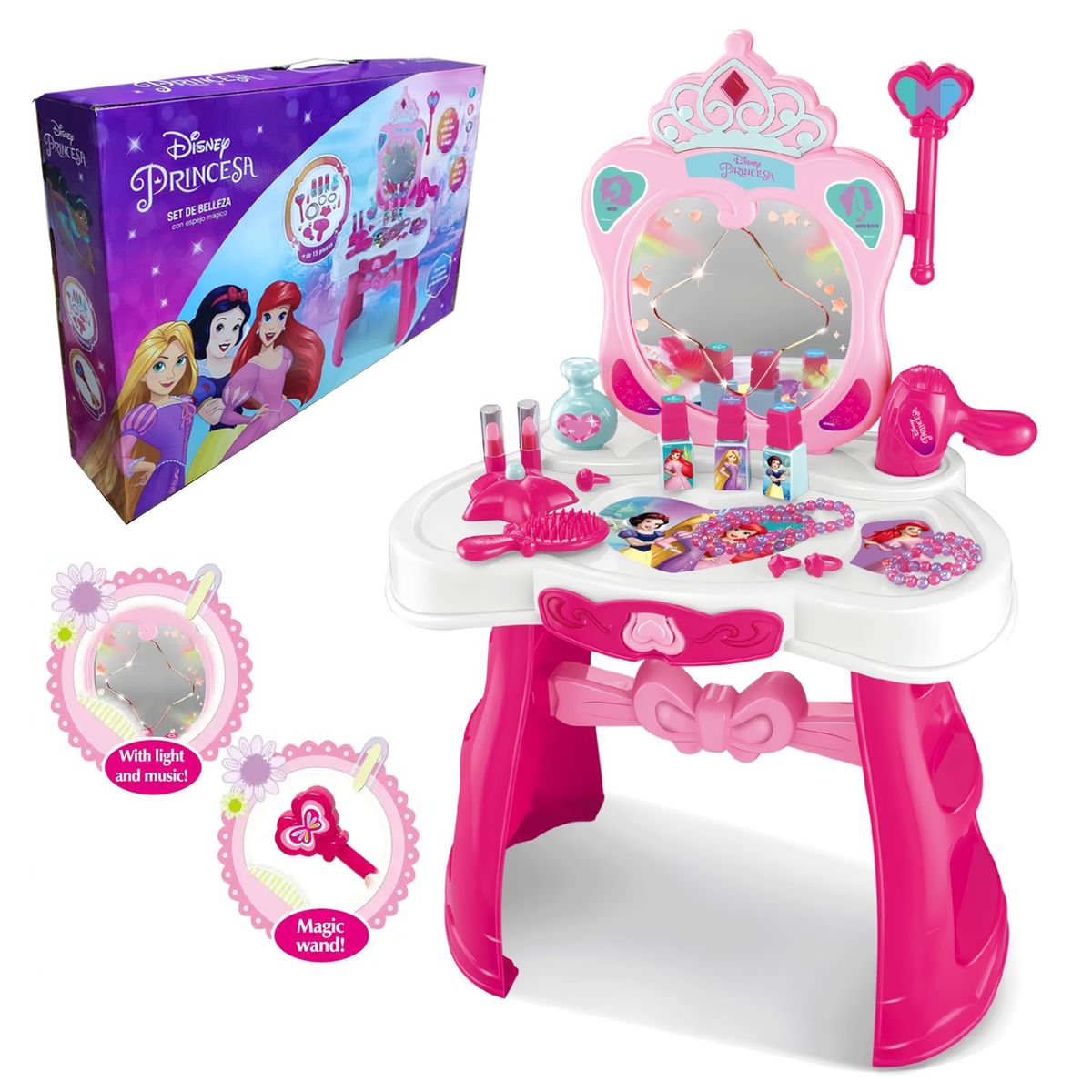 DISNEY - Set de Belleza Disney princesas Musical Luces y a Sensor