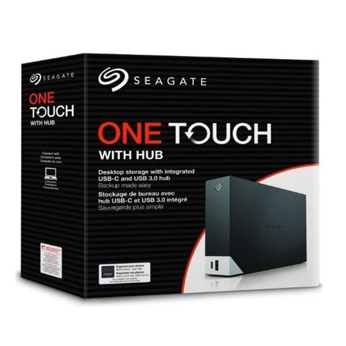 SEAGATE - Disco duro externo Seagate One Touch Hub, STLC8000400, 8TB, USB 3.0 / USB-C