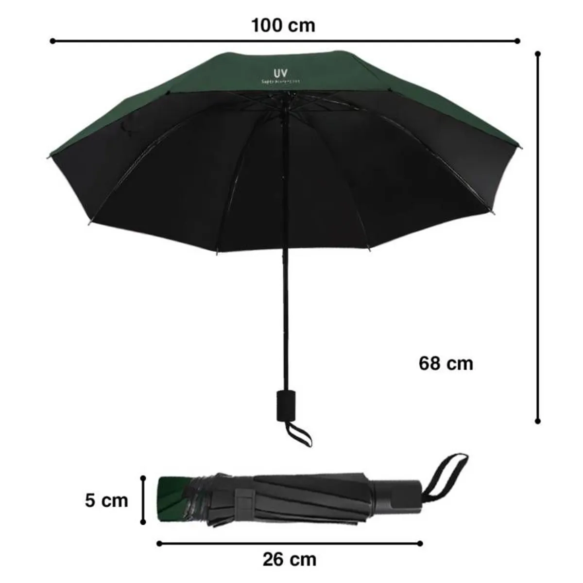 GENERICO - sombrilla portátil para maleta bolso bolsillo