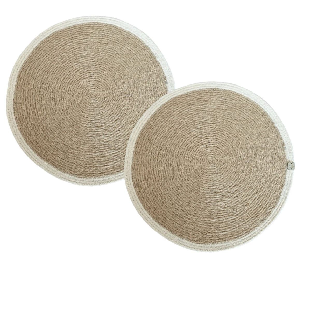 GENERICO - Pack 2 Individuales En Paja Con Cuerdas 40x40 Cm