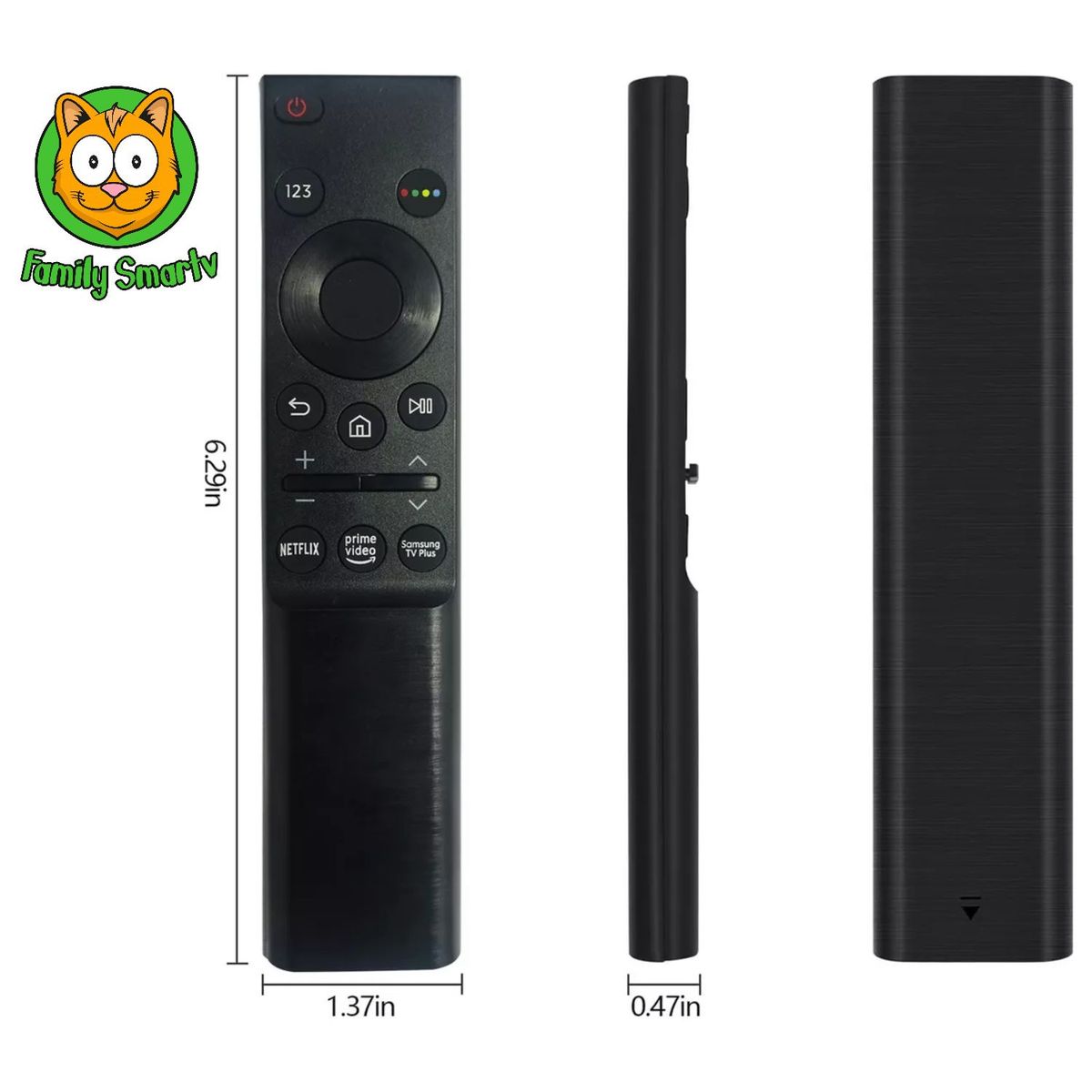 UNIVERSAL - Control Compatible Para Samsung Smart  Au7000 Au8000 + Funda Negro