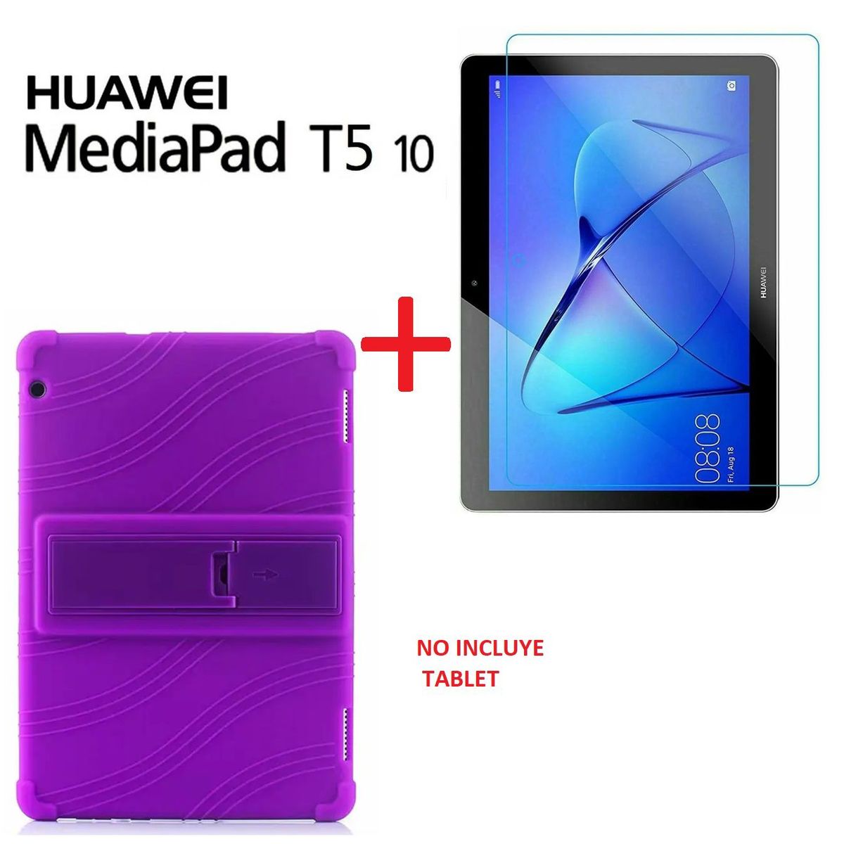 GENERICO - Funda Silicona + Mica Vidrio para Huawei MediaPad T5 10 Anti Golpes