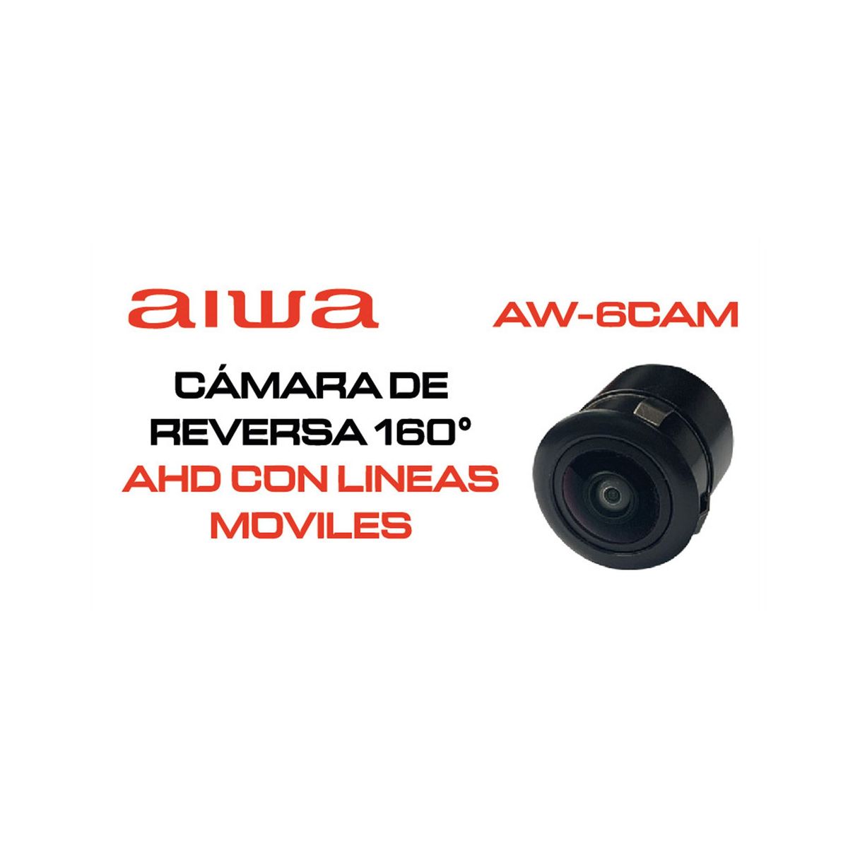 AIWA - Cámara de Reversa 160° AIWA AHD con Líneas Móviles AW-6CAM