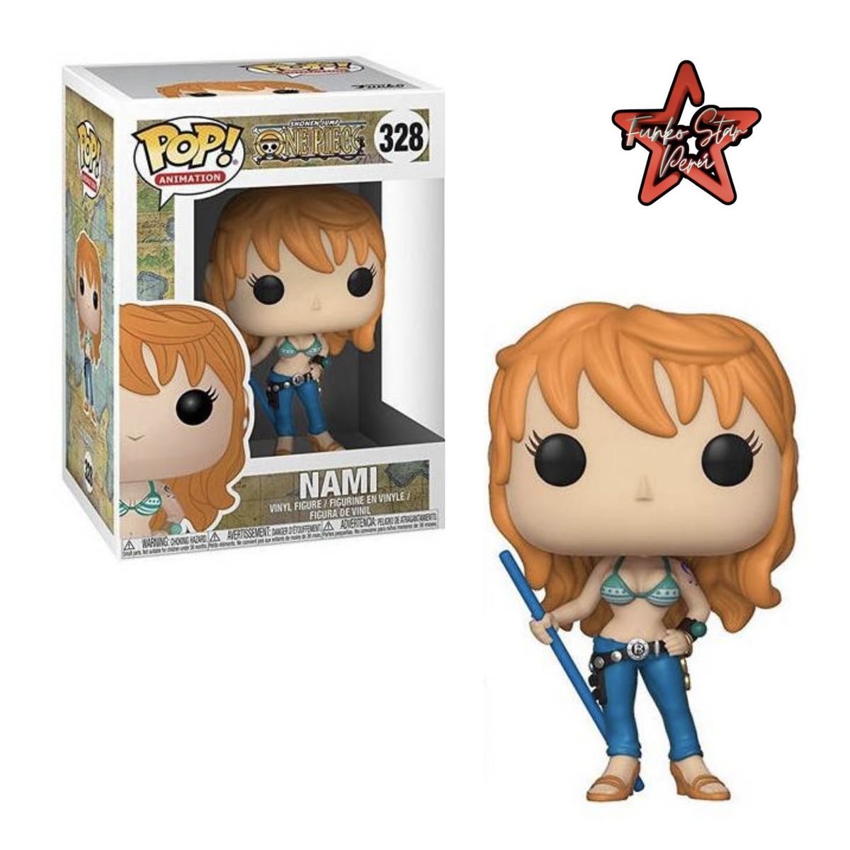 FUNKO - Funko Pop Nami 328  One Piece Nuevo Original