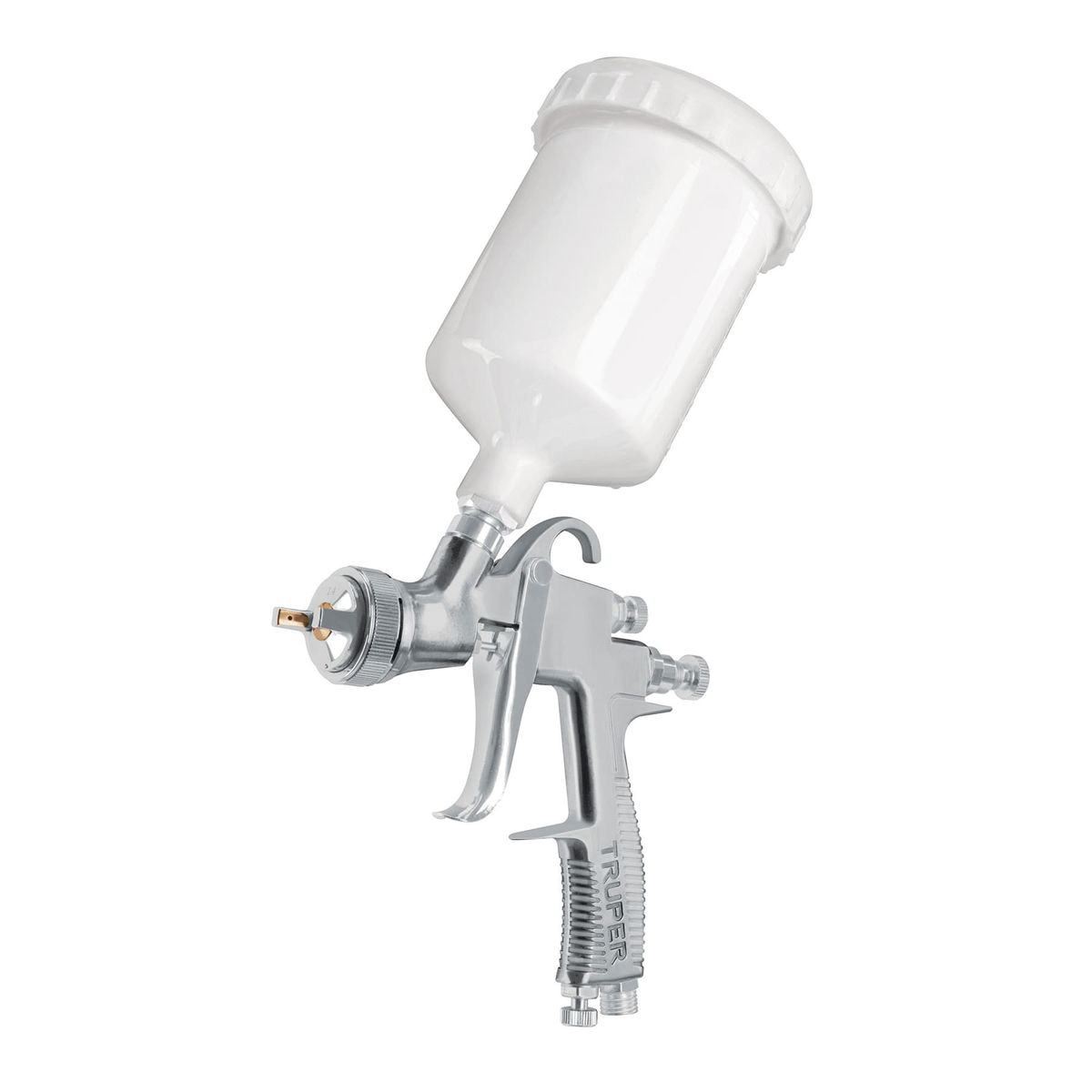 TRUPER - Pistola p/pintar gravedad LVLP vaso plástico, 1.7 mm COD 1010191 Truper