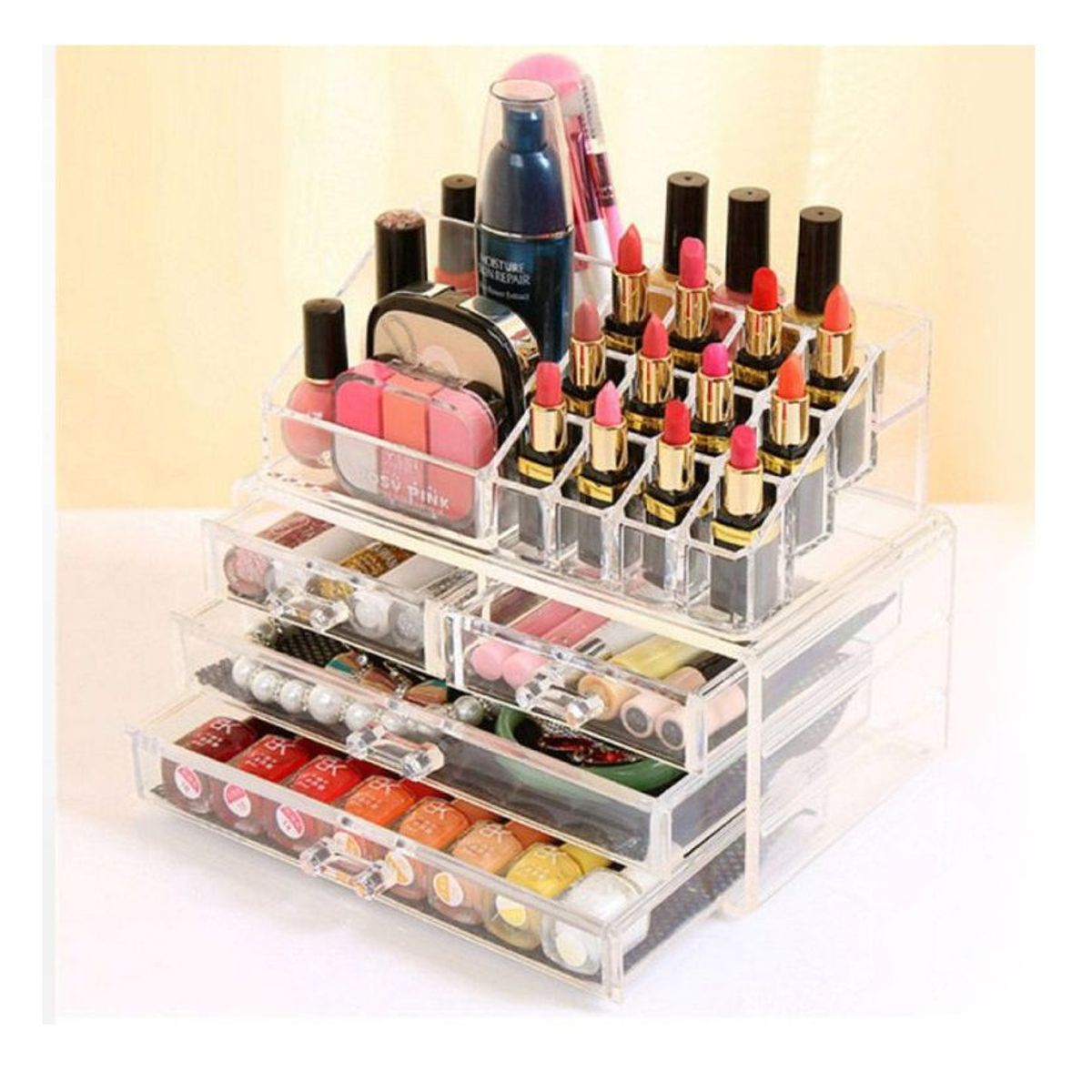 GENERICO - Organizador de maquillaje porta Cosmético Acrílico