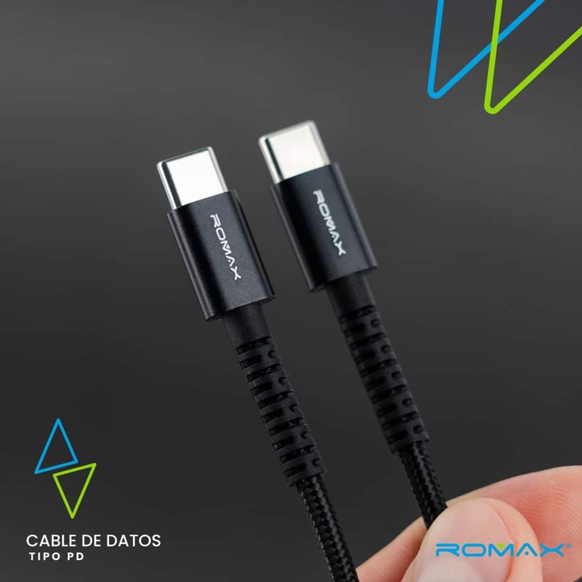 ROMAX - Cable de Carga y Datos Tipo C a C