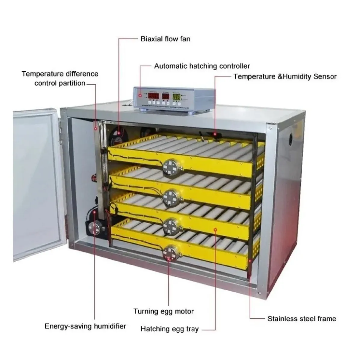 CAIM - INCUBADORA DE METAL DE 240 HUEVOS MARCA CAIM INCUBADORAS