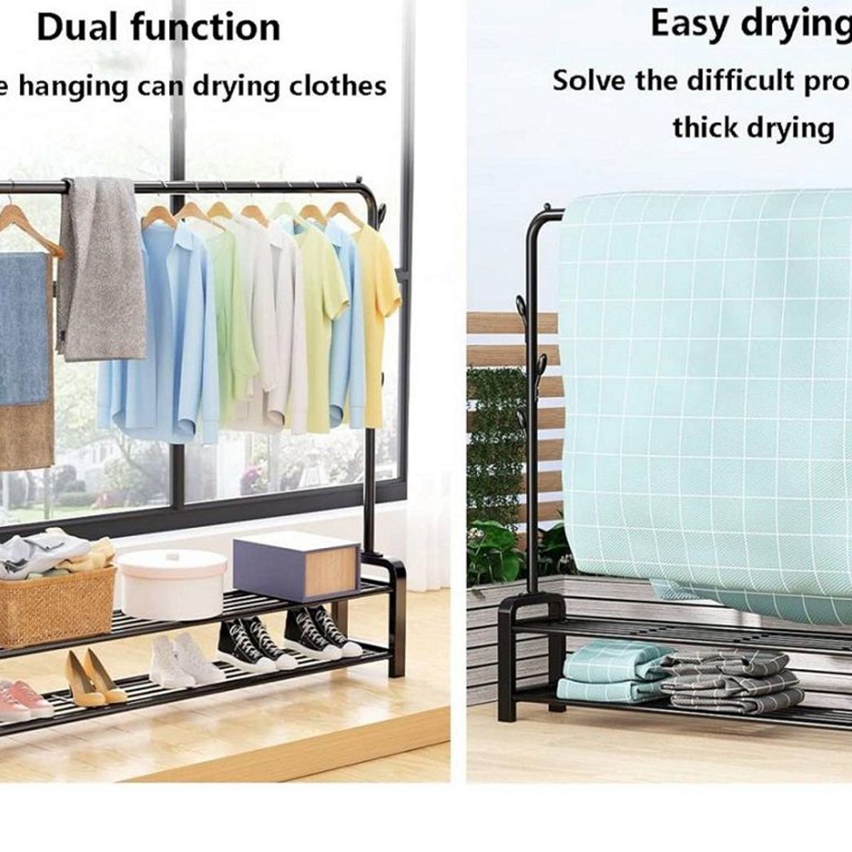 GENERICO - Soporte De Exhibición Colgante De Vestido De Ropa Resistente Blanco