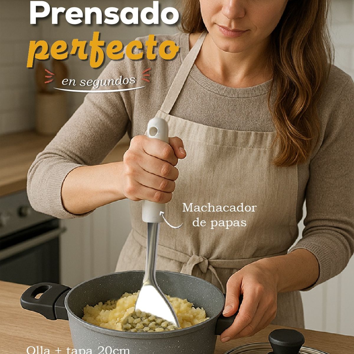 PRESS - Olla con Tapa de Vidrio Templado 20 cm - PRESS