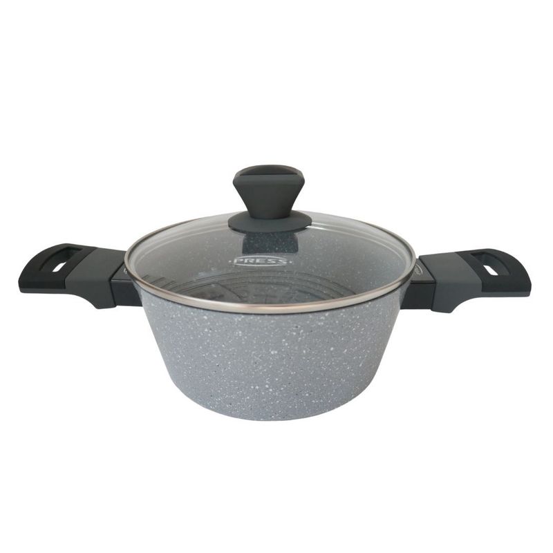 PRESS - Olla con Tapa de Vidrio Templado 20 cm - PRESS