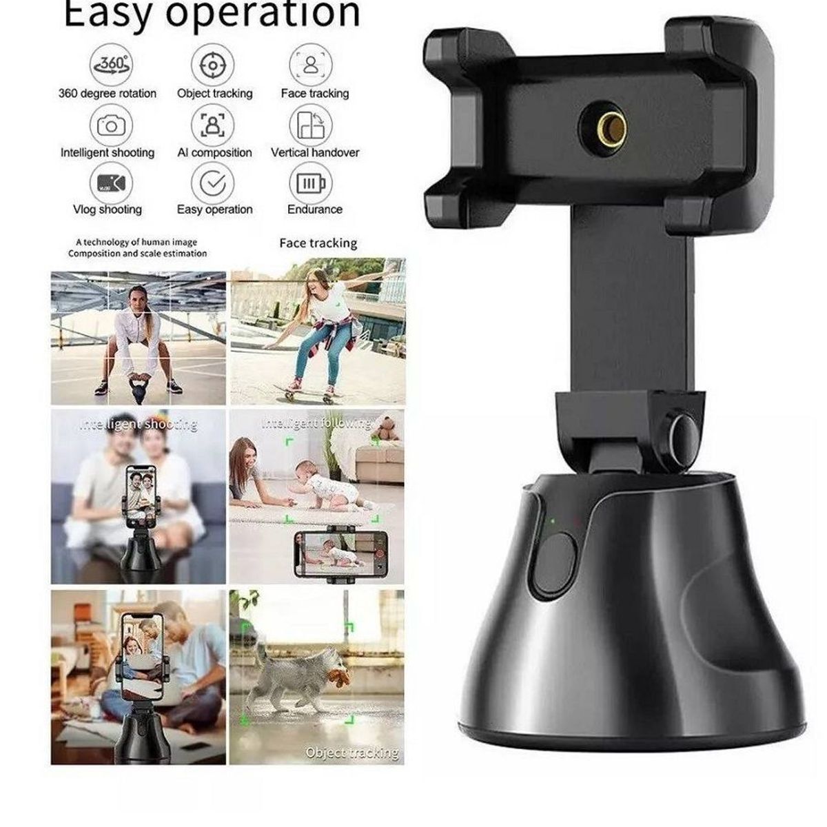 GENERICO - Trípode Selfie Stick con rotación de 360° para teléfono móvil