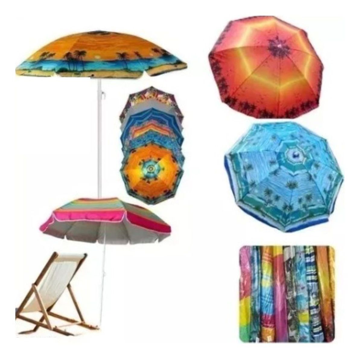 GENERICO - Sombrilla Playera Quitasol Paraguas Diámetro 150cm Verano