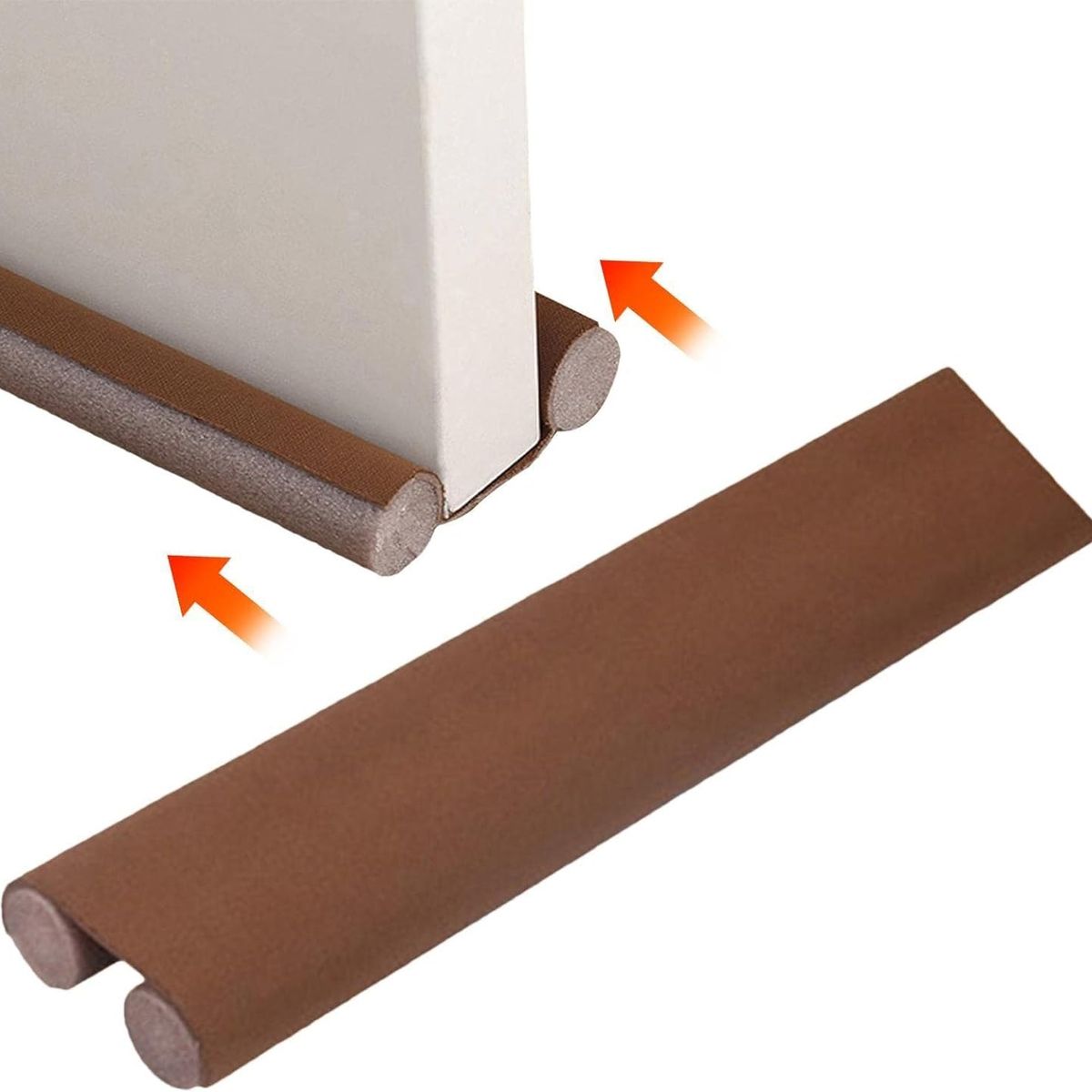 GENERICO - Burlete Flexible de Espuma 95cm Protección de Puertas Pack 4 Unidades