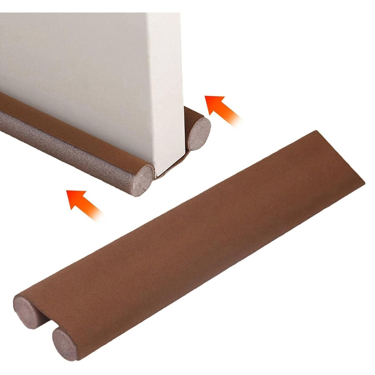 GENERICO - Burlete Flexible de Espuma 95cm Protección de Puertas Pack 4 Unidades