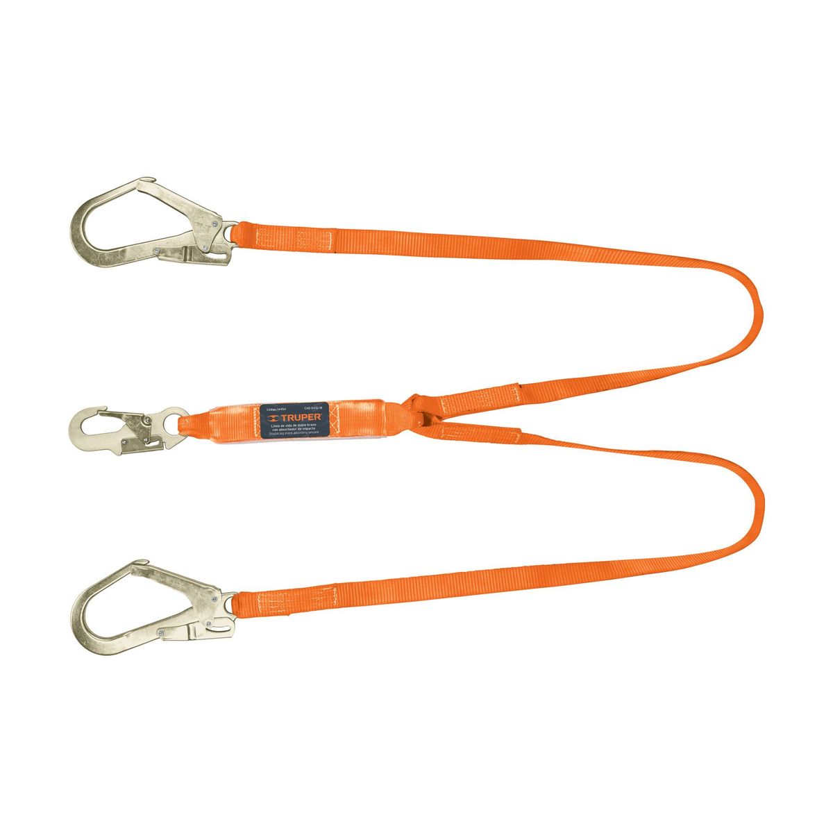 TRUPER - Línea de vida absorbedor impacto doble brazo gancho grande