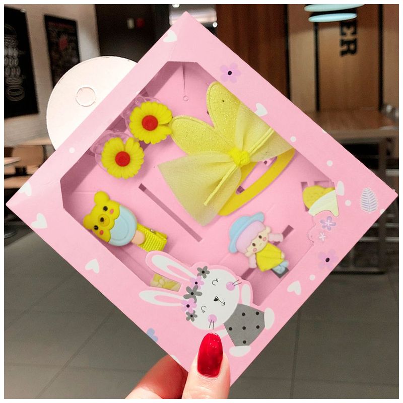 KELLER - Set de 8 Ganchos para Niñas Bebés Kawaii S47 Amarillo