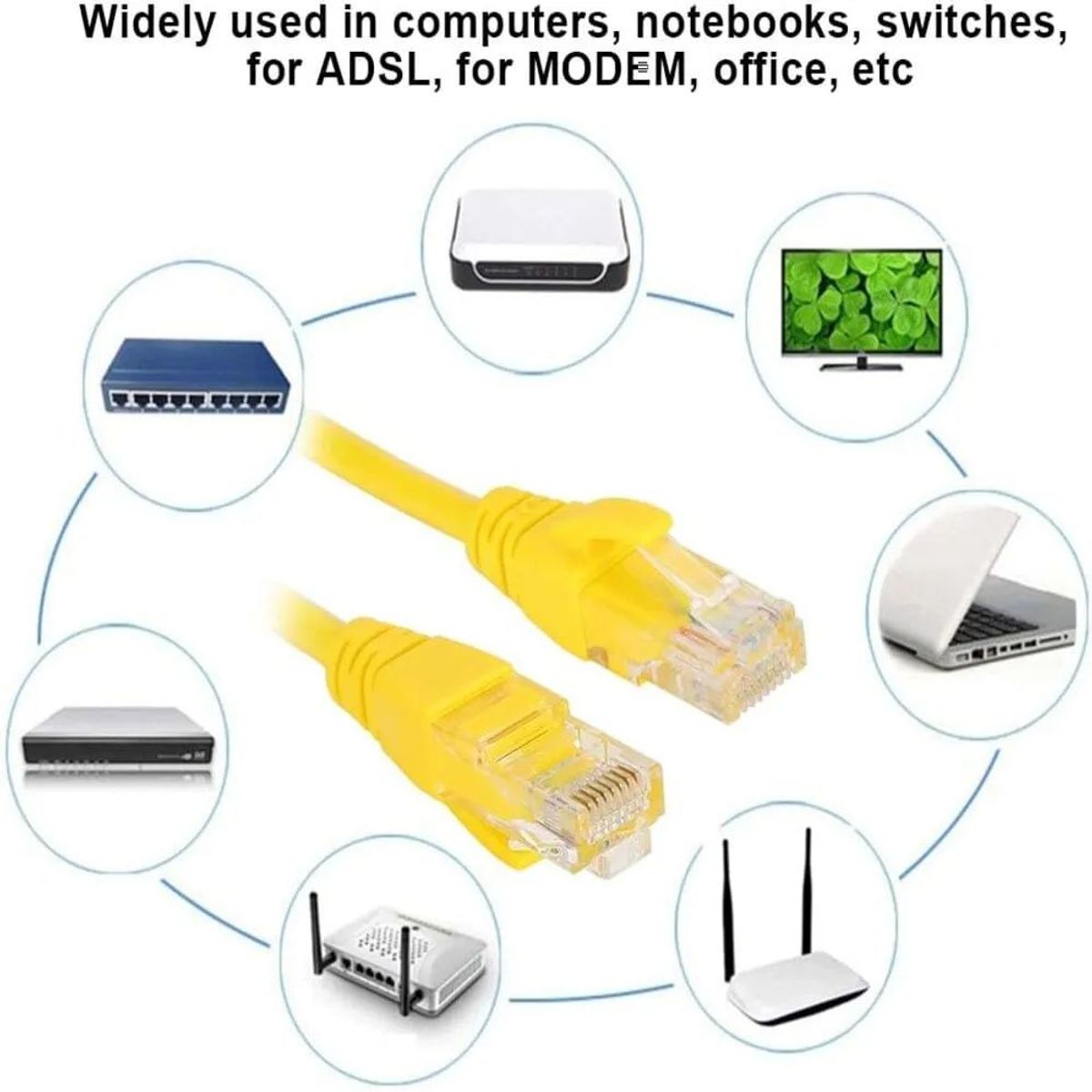 SEISA - Cable Red Internet Ethernet CAT6E 3 metros Listo para Usar