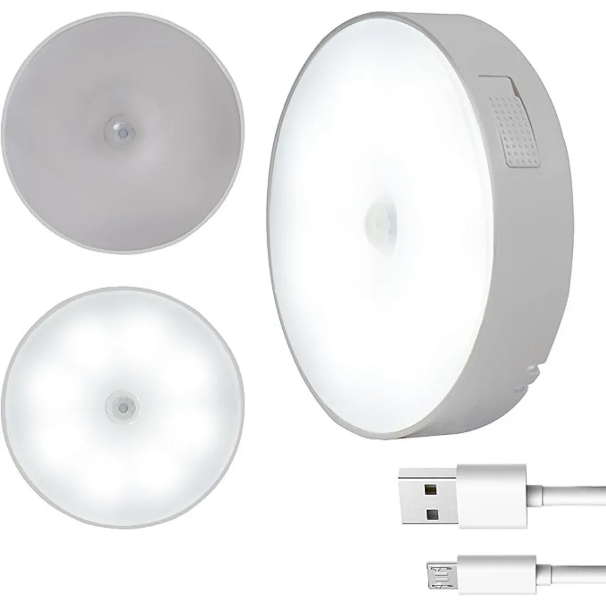 GENERICO - Pack de 4 Focos lampara led con sensor recargable
