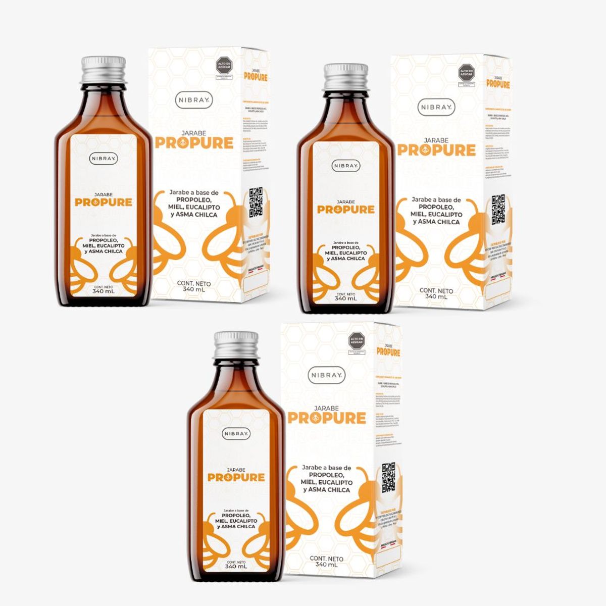 NIBRAY - Propóleo Miel Eucalipto y Asmachilca Pack 3x2 Propure