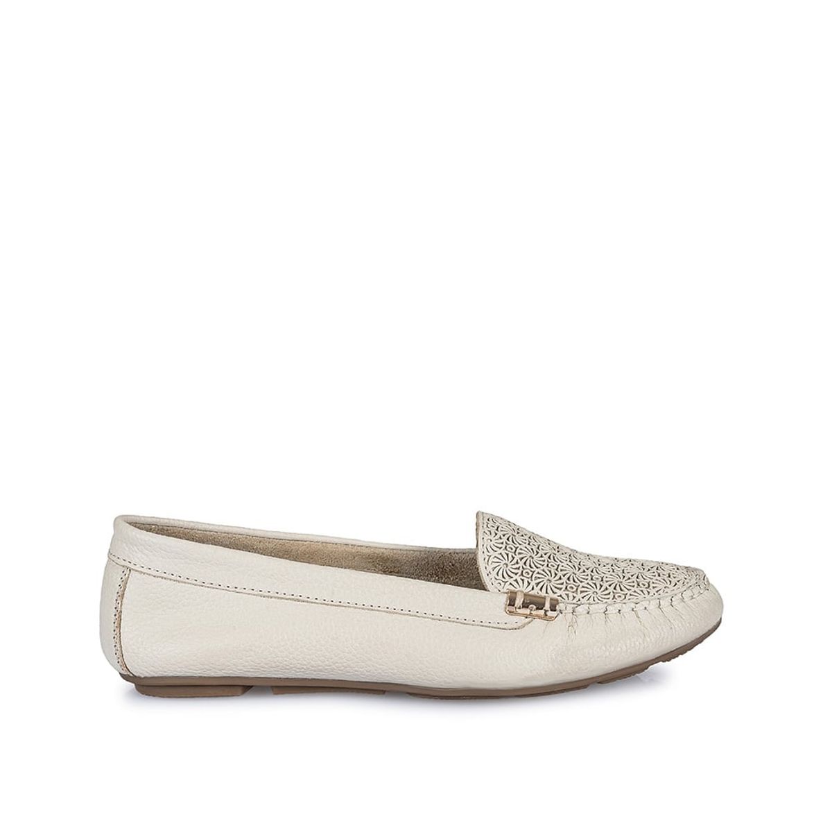 VIALE - Zapato Mocasín Casual CORE-2101 Vainilla Viale Cuero