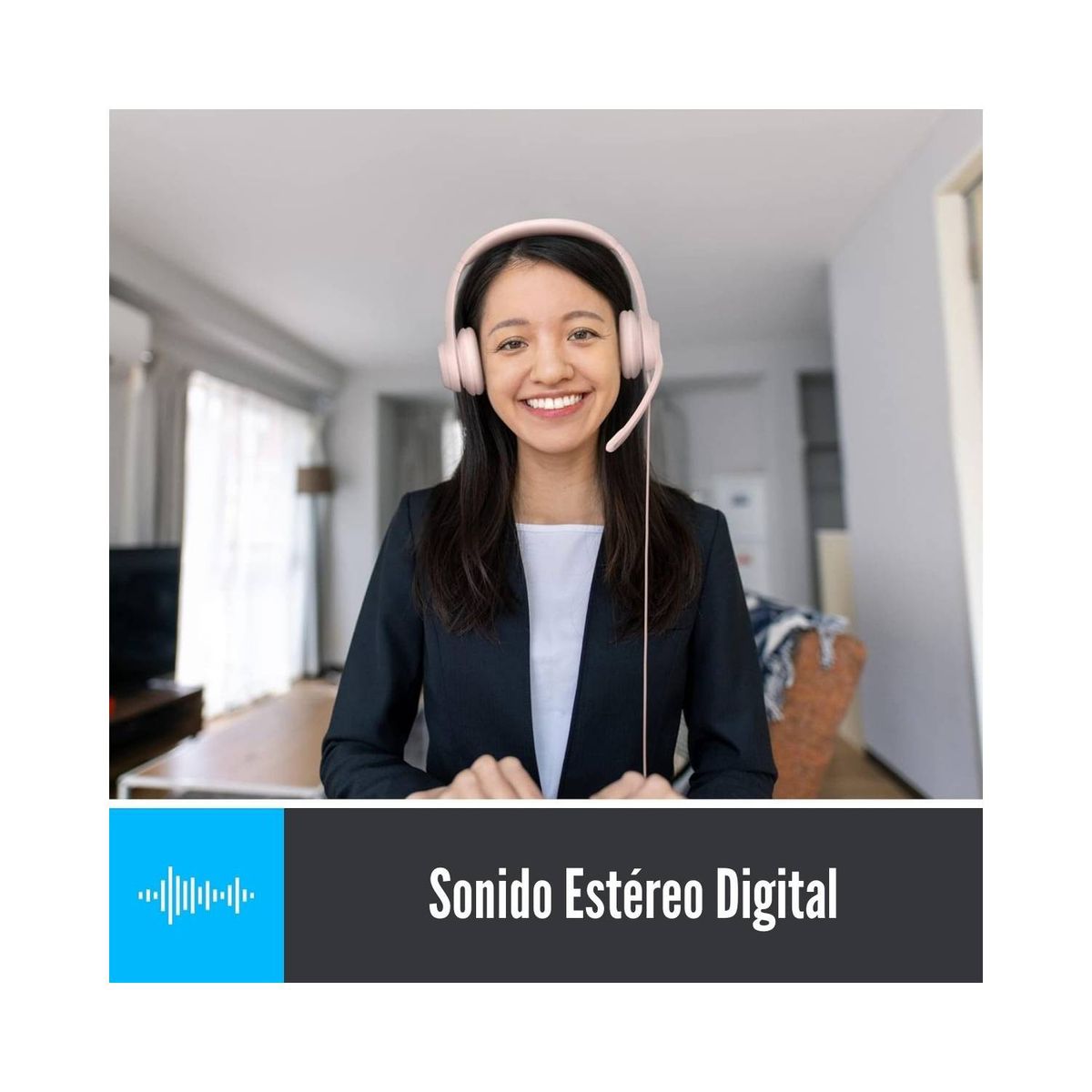 LOGITECH - AUDIFONO CMICROF LOGITECH H390 USB NOISE CANCELLING ROSE