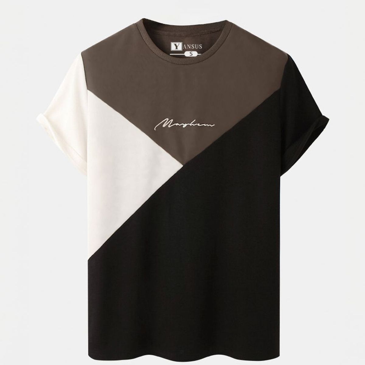 YANSUS - Polo Hombre Yansus Tricolor Camello Negro Beige