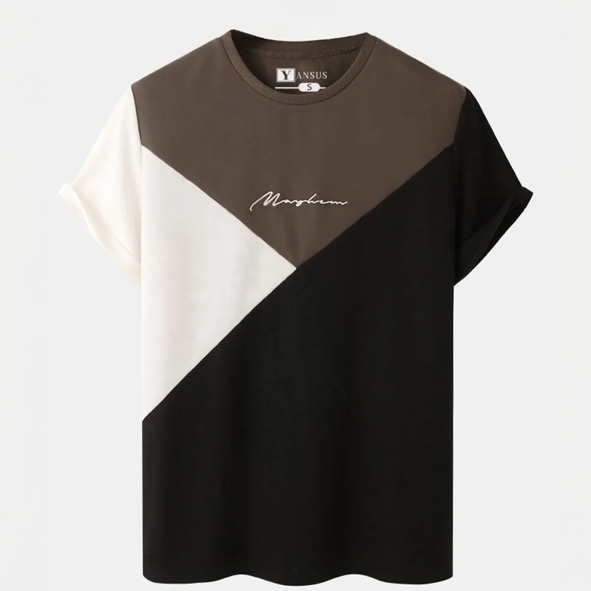 YANSUS - Polo Hombre Yansus Tricolor Camello Negro Beige