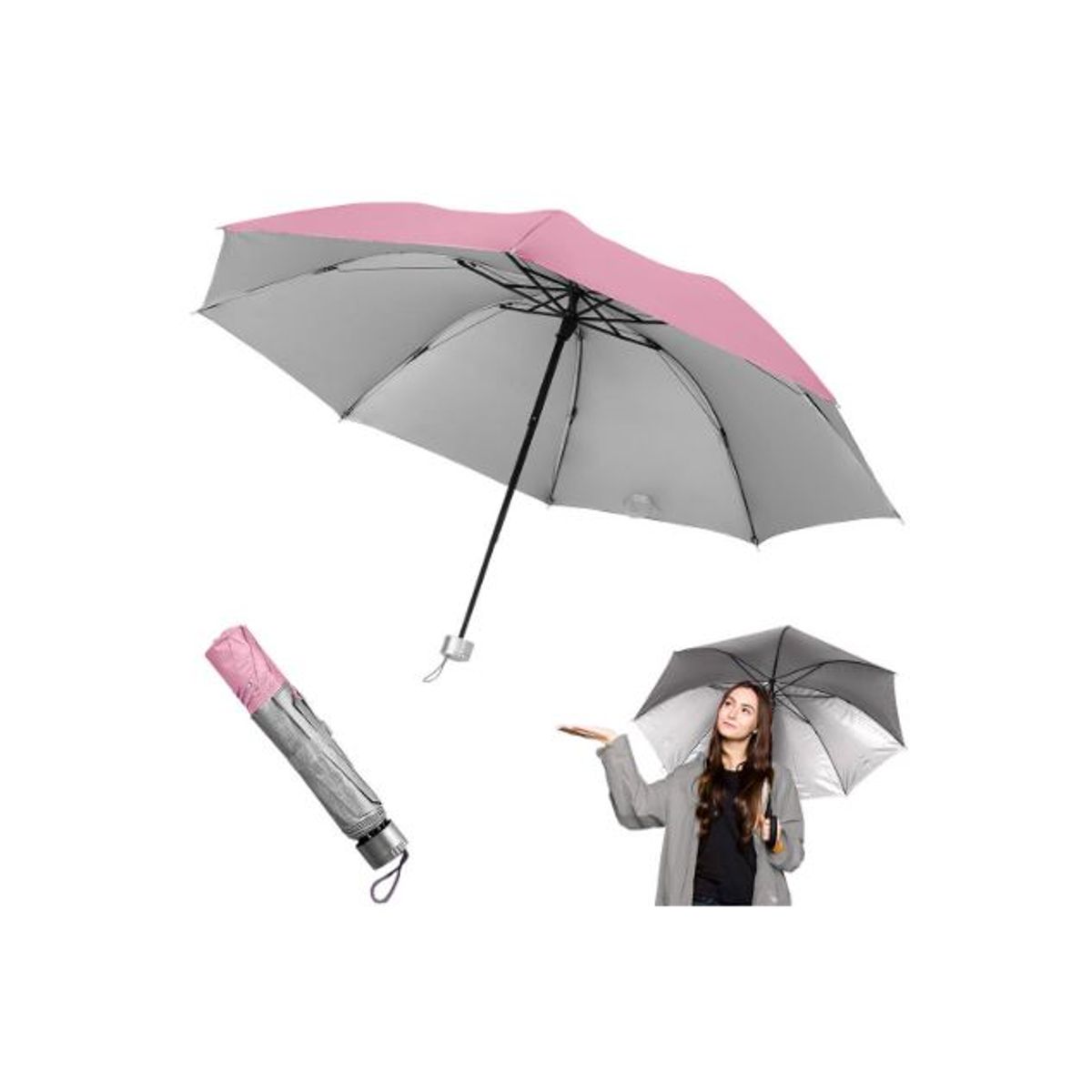 GENERICO - Sombrilla portátil protectora de rayos solares