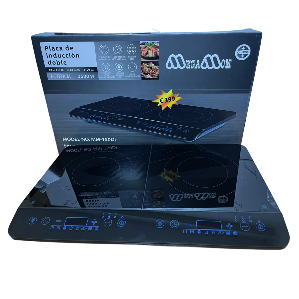 MEGAMOM - Cocina de Inducción Megamom 2H 8 Funciones MM-150DI