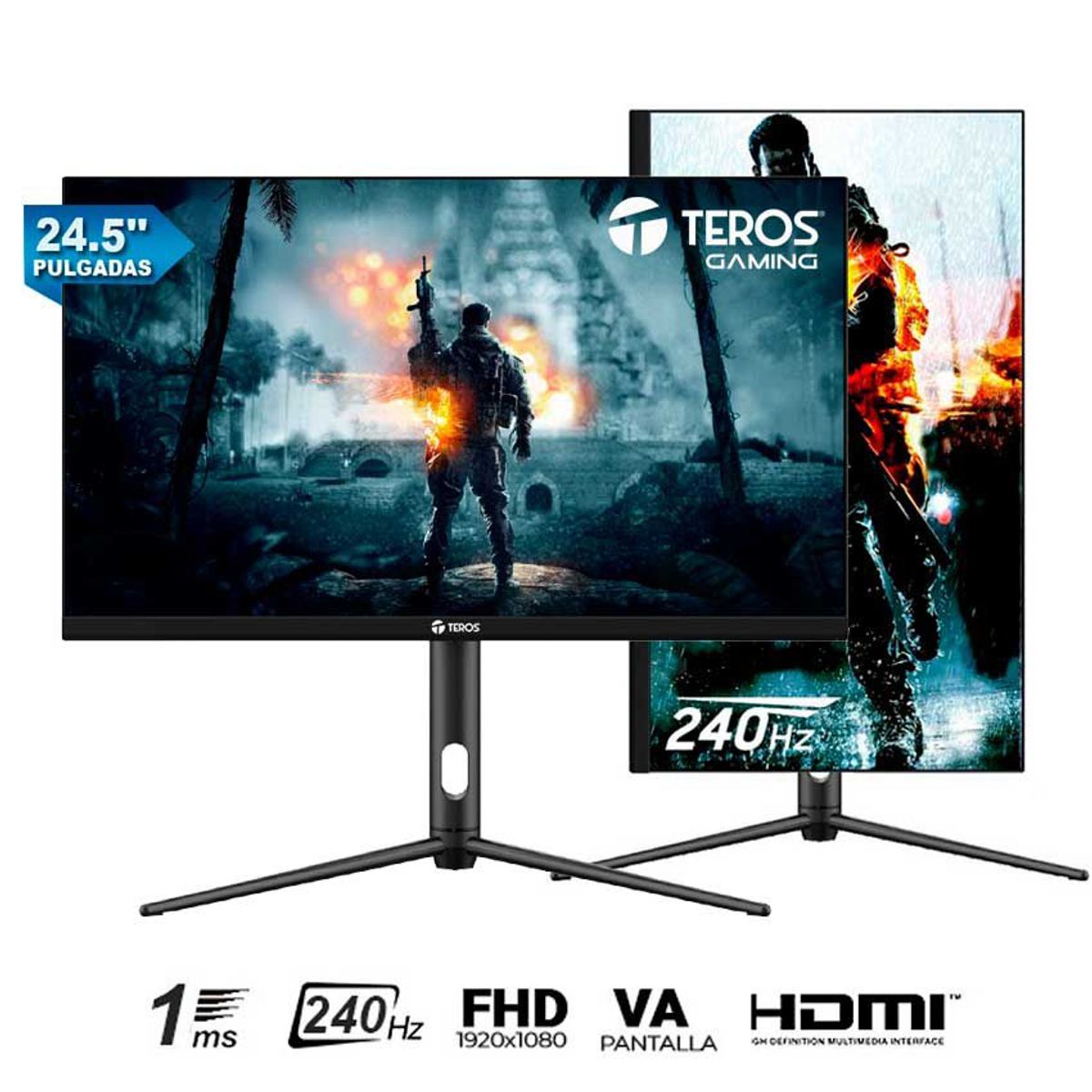TEROS - Monitor Gamer Teros TE-2410G VA FHD 240Hz 1ms Adaptive Sync