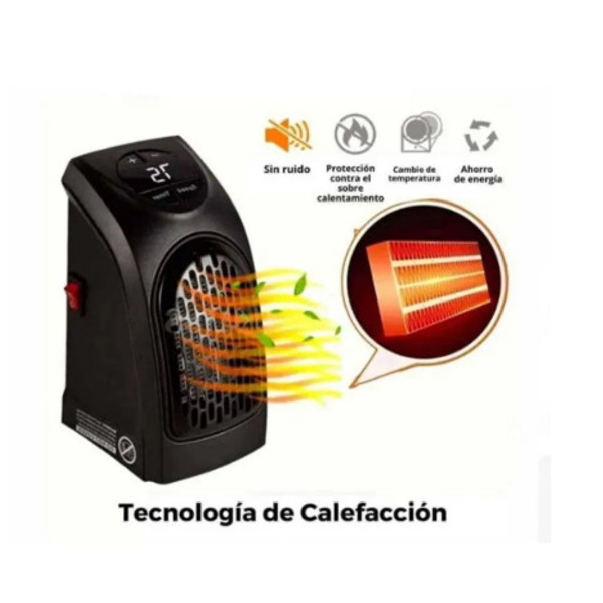 GENERICO - Calentador Portatil Eléctrico Inteligente Remoto