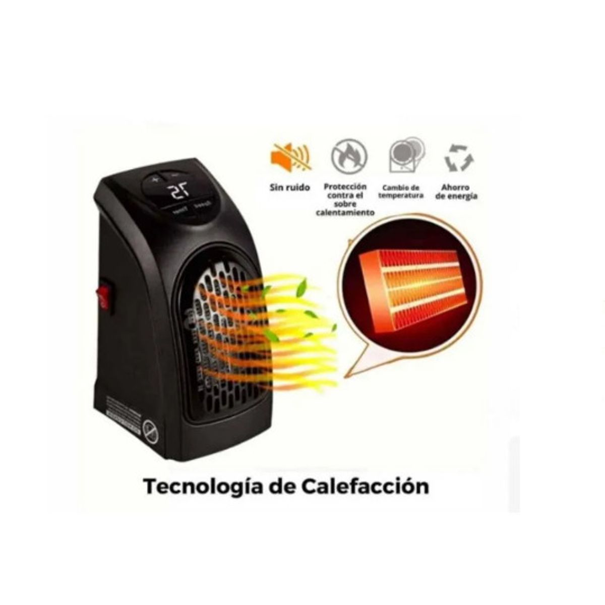 GENERICO - Calentador Portatil Eléctrico Inteligente Remoto
