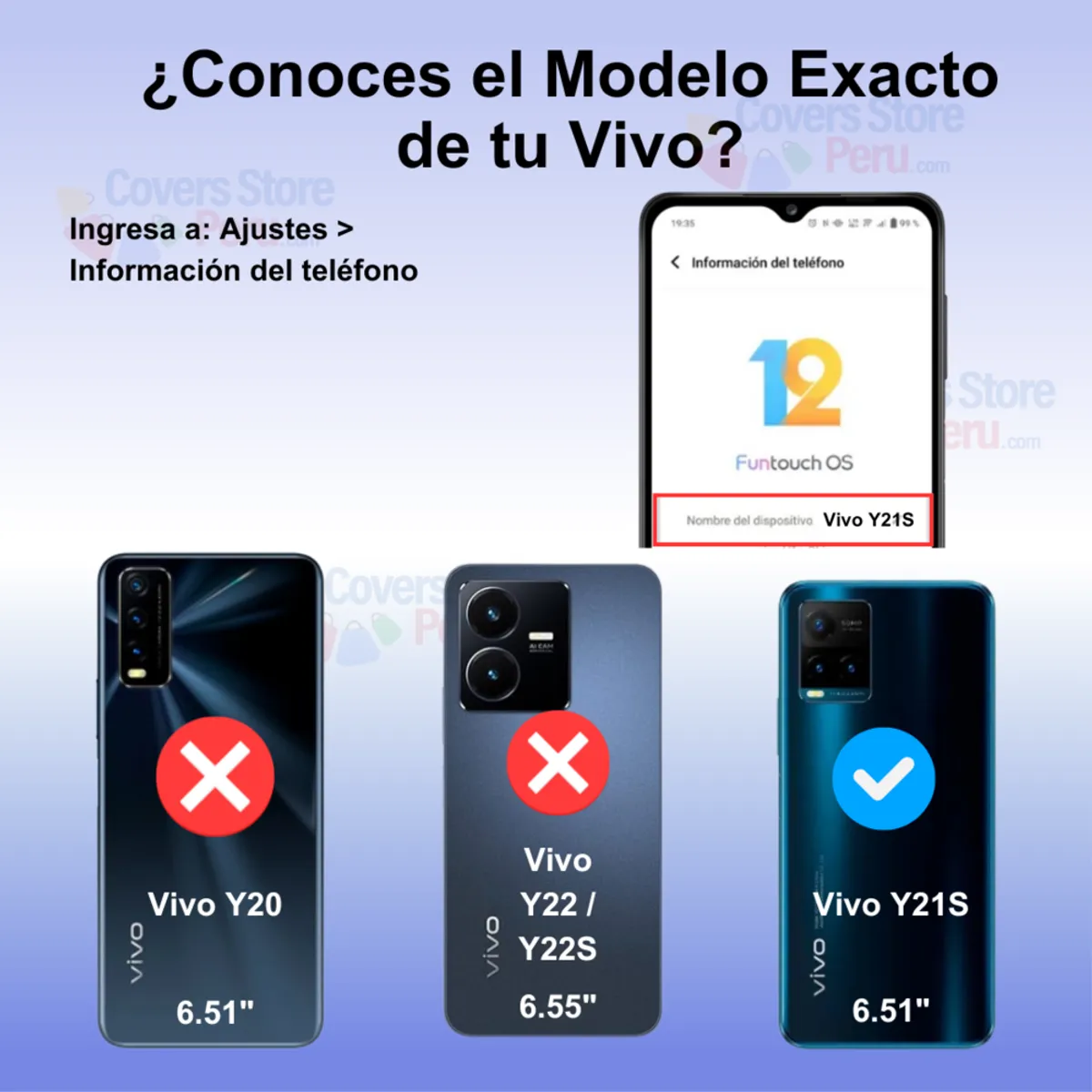 GENERICO - Funda Case para Vivo Y21S Flip Cover Negro Antishock Resistente