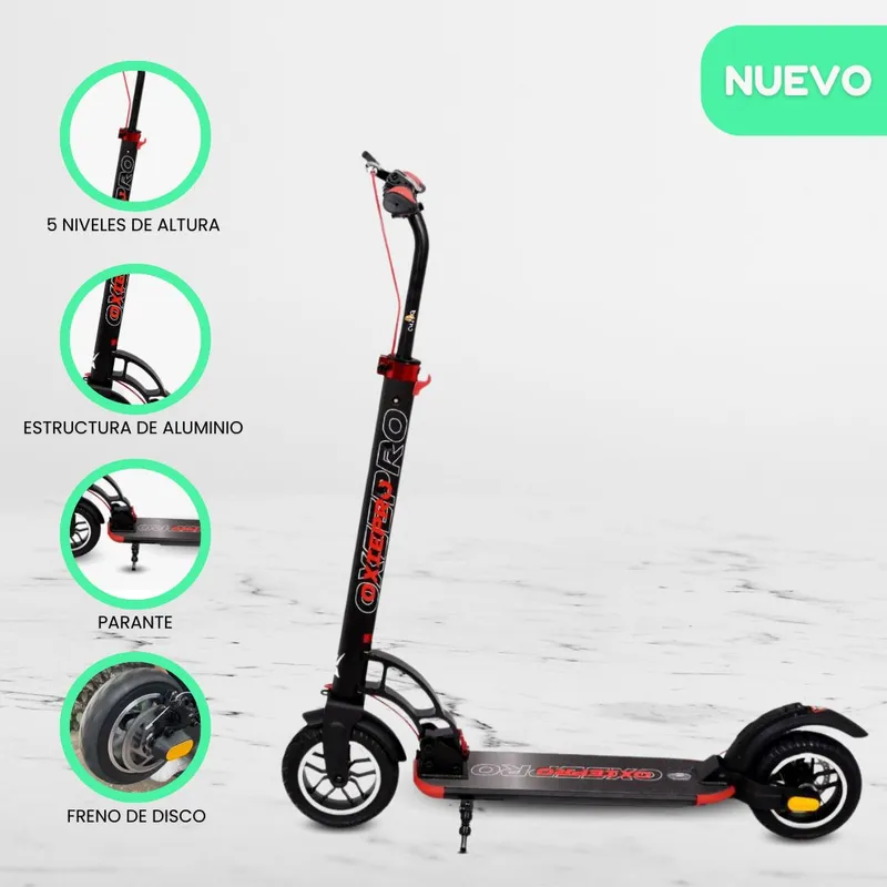OXIEPRO - Scooter Grande de Aluminio «URPI» Red