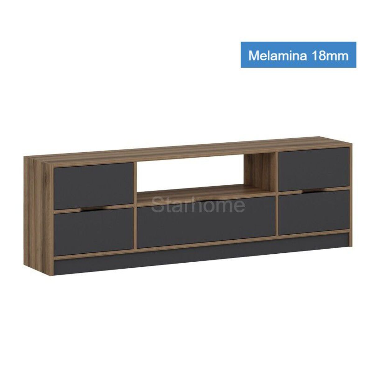 STARHOME - CENTRO DE ENTRETENIMIENTO STARHOME SEVERSK ROBLE Y PLOMO