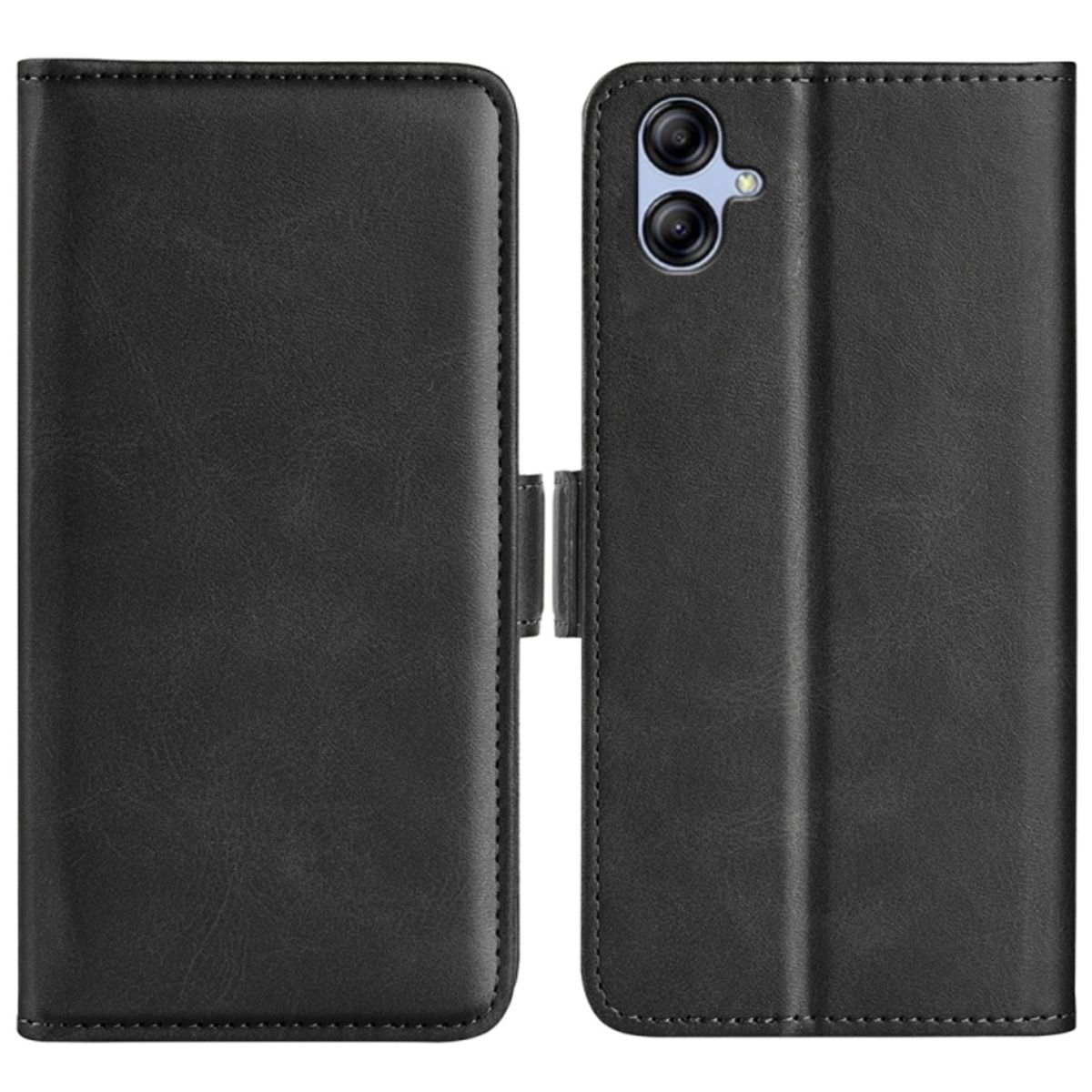 GENERICO - Funda Case para Samsung A04E Flip Cover Negro Antishock Resistente