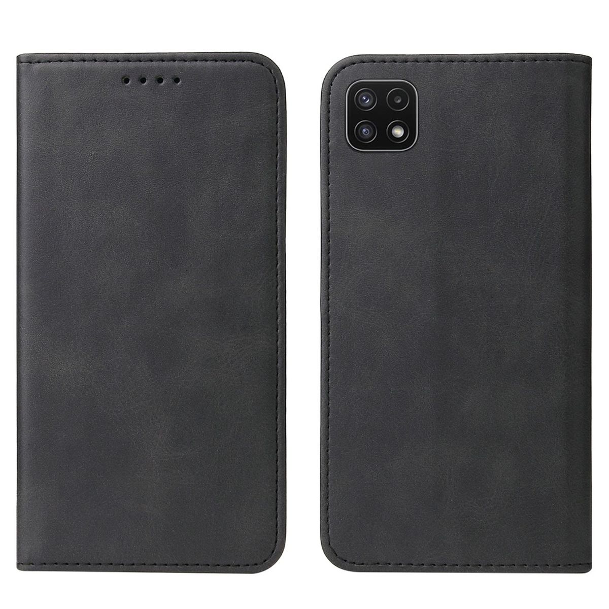 GENERICO - Funda Case para Samsung A22 5G Flip Cover Negro Antishock Resistente