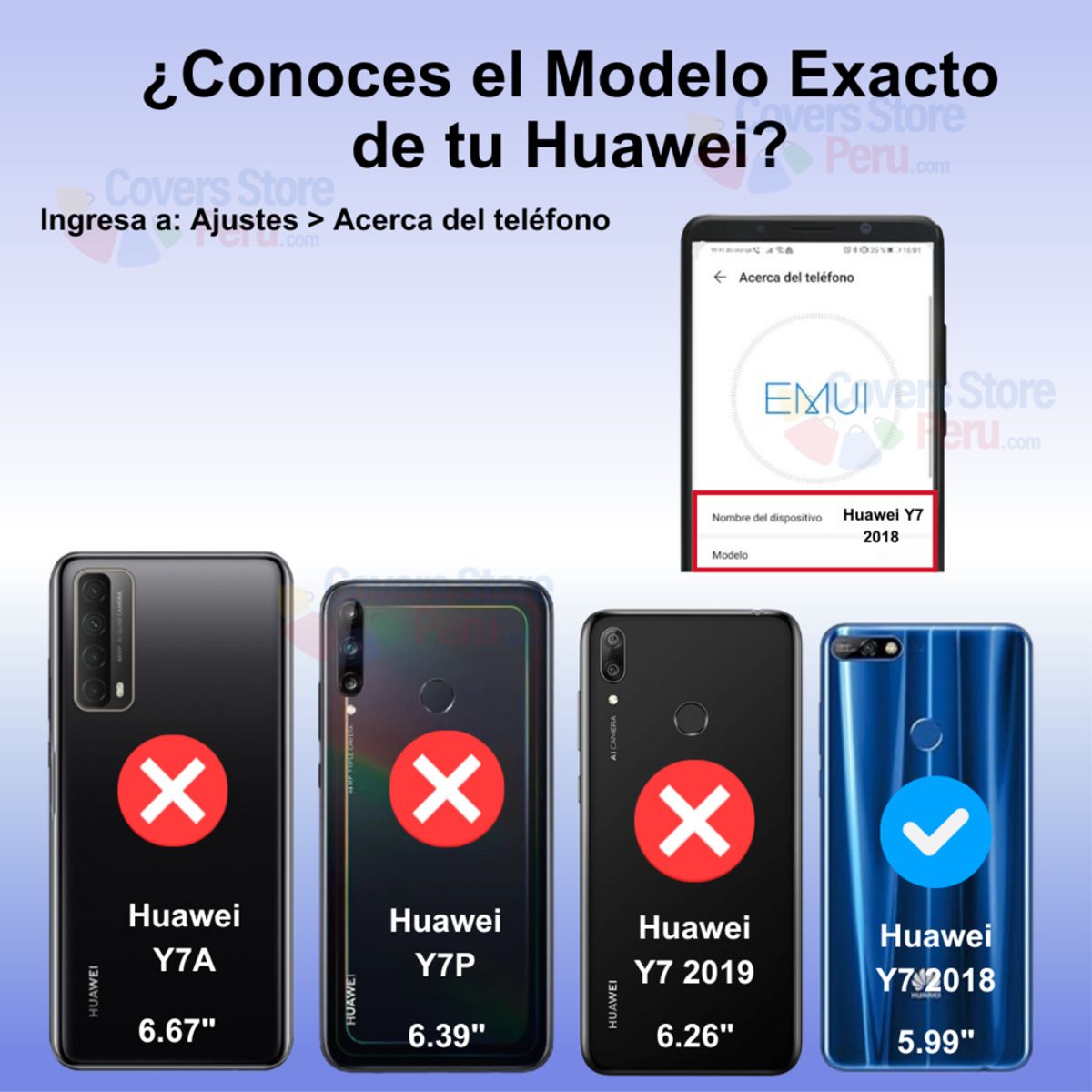 GENERICO - Funda Case para Huawei Y7 2018 Flip Cover Negro Antishock Resistente