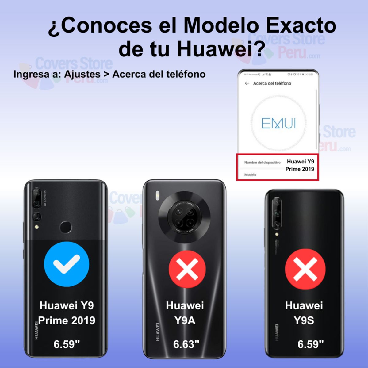 GENERICO - Funda Case para Huawei Y9 Prime Flip Cover Negro Antishock Resistente