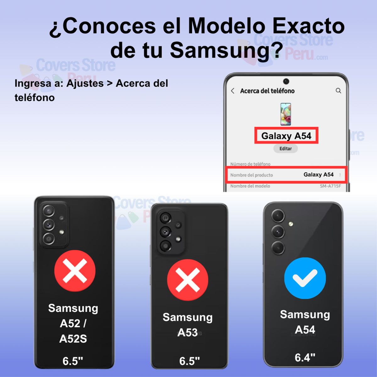 GENERICO - Funda Case para Samsung A54 Flip Cover Azul Antishock Resistente