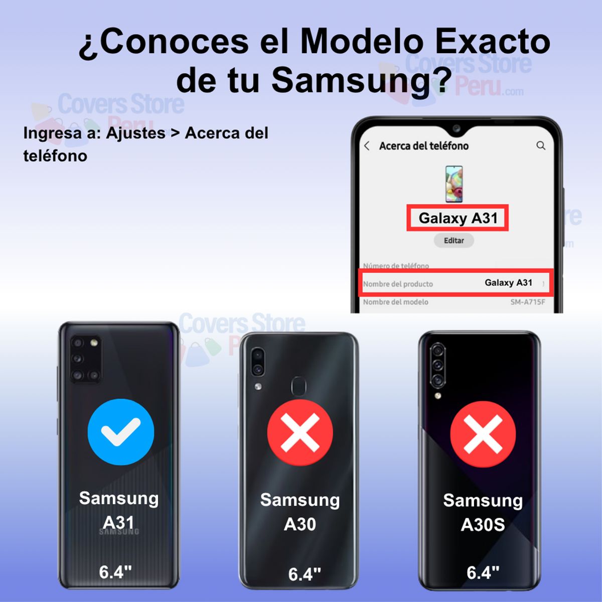 GENERICO - Funda Case para Samsung A31 Flip Cover Azul Antishock Resistente