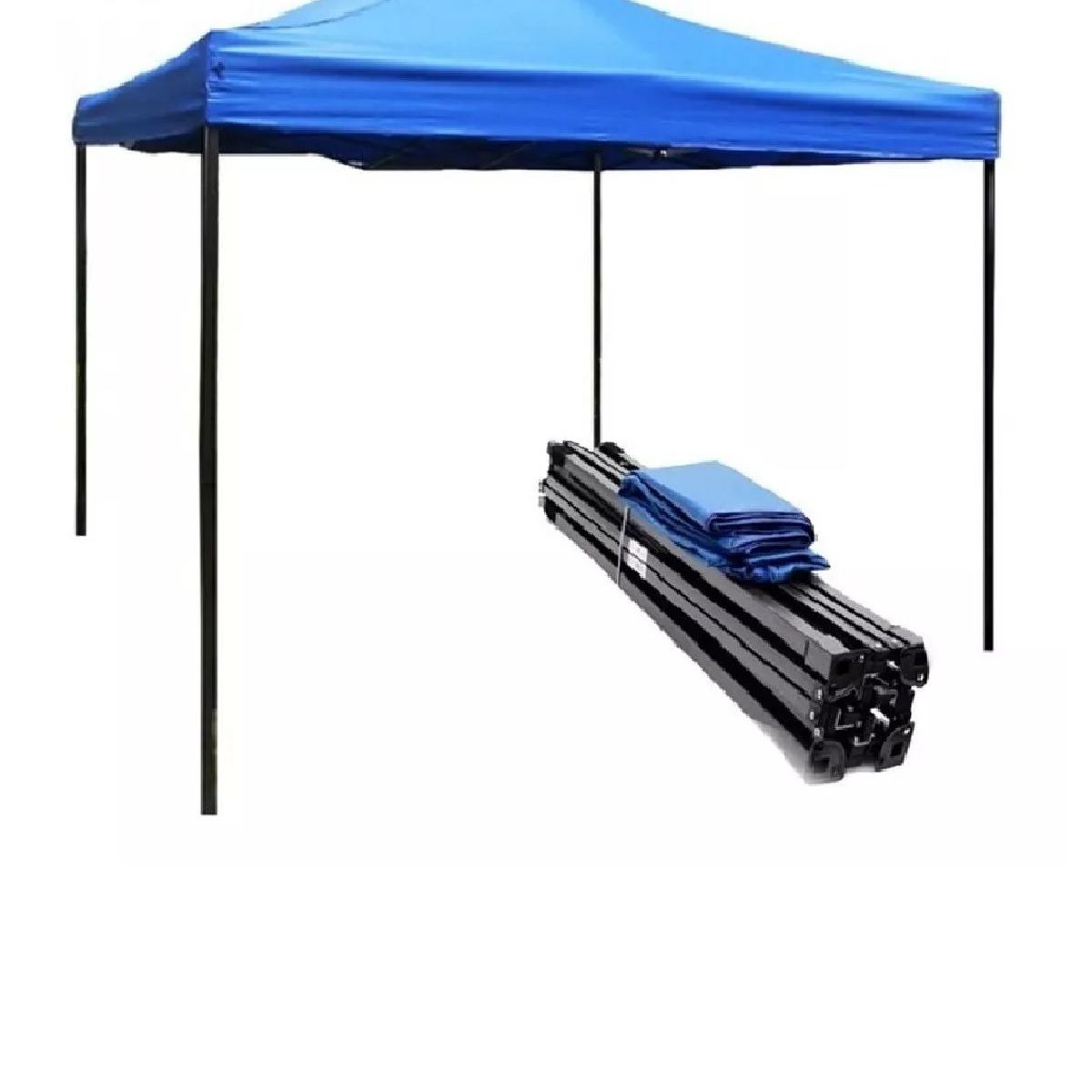 GENERICO - Toldo Plegable 3x3 Para Playa Lona Impermeable Azul
