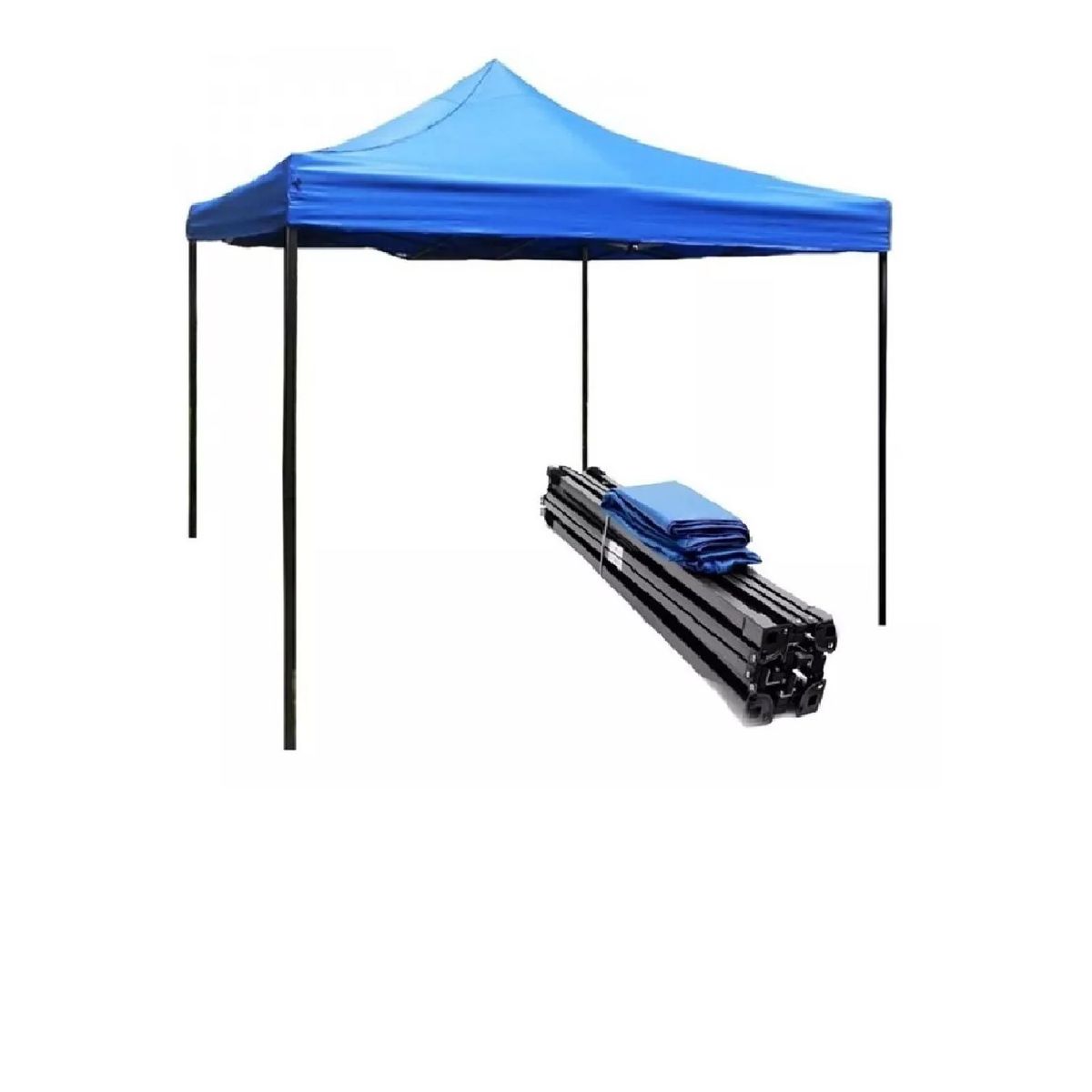 GENERICO - Toldo Plegable 3x3 Para Playa Lona Impermeable Azul