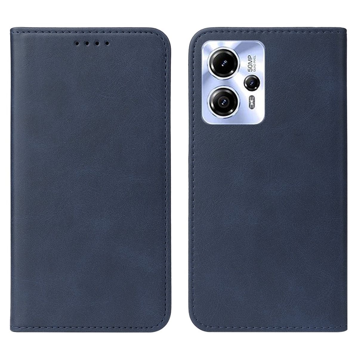 GENERICO - Funda Case for Motorola Moto G13 Flip Cover Azul Antishock Resistente