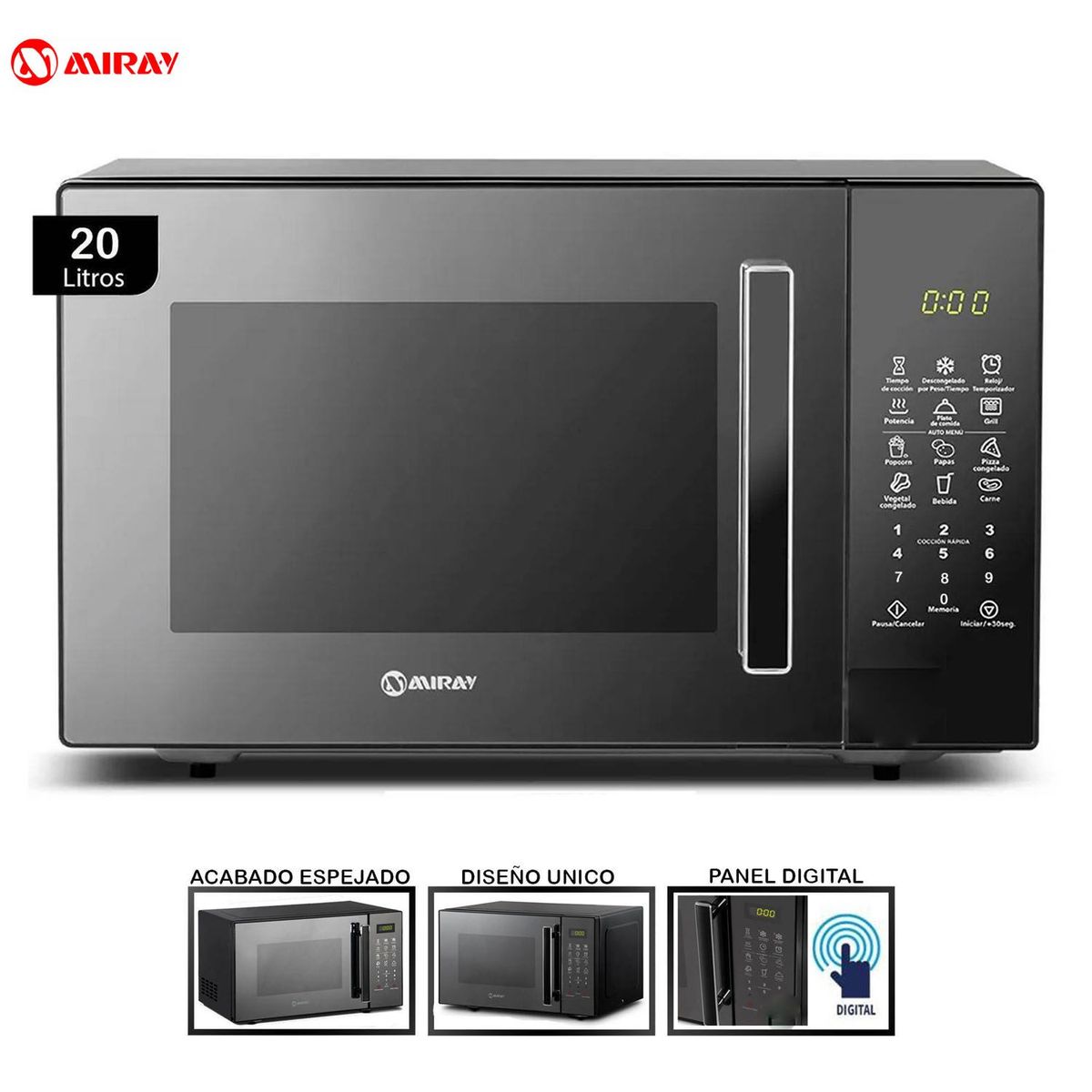 MIRAY - Horno Microondas Miray 20 Litros HMM-21N Negro