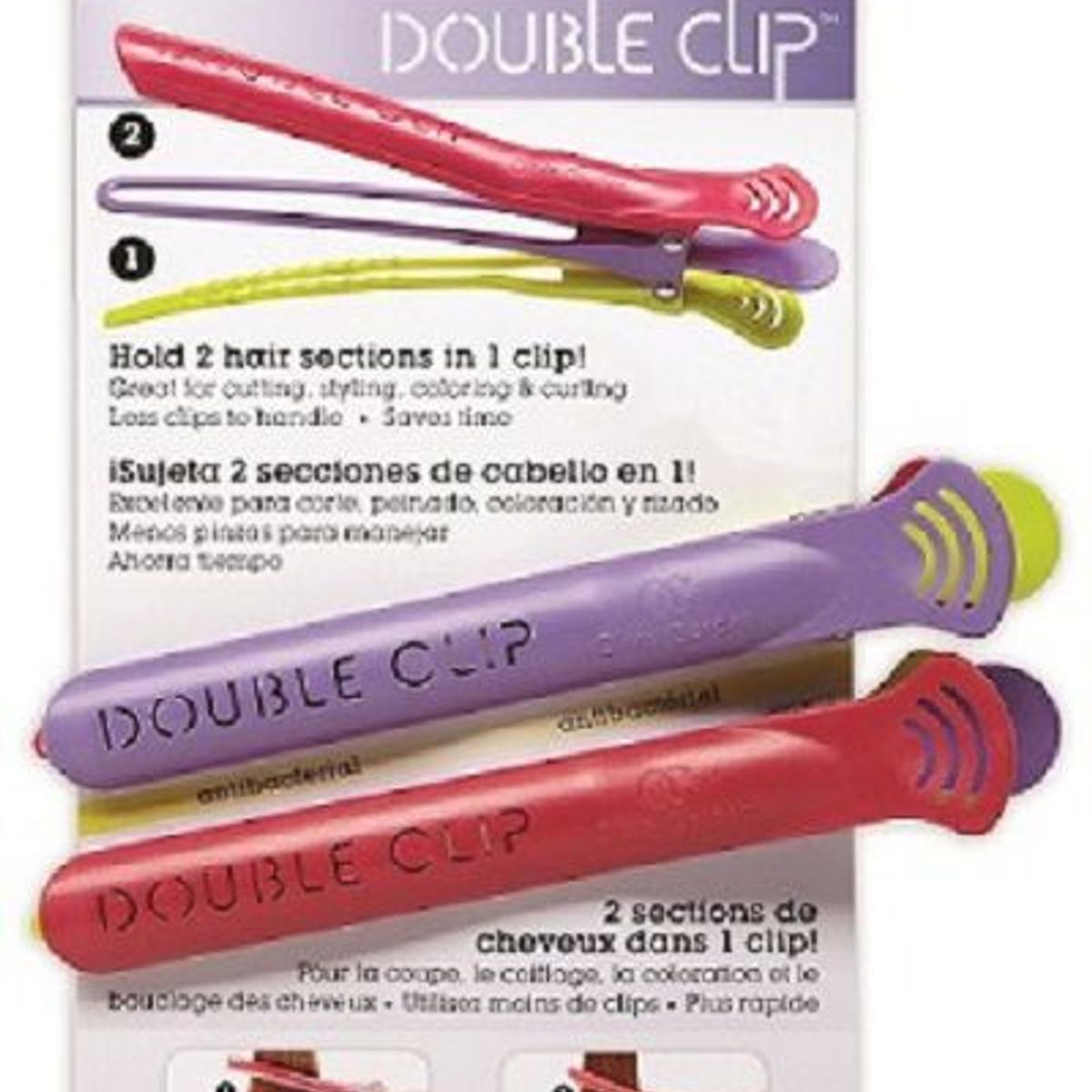 OLIVIA GARDEN - DOBLE CLIP OLIVIA GARDEN ( 2 CLIPS POR PAQUETE)