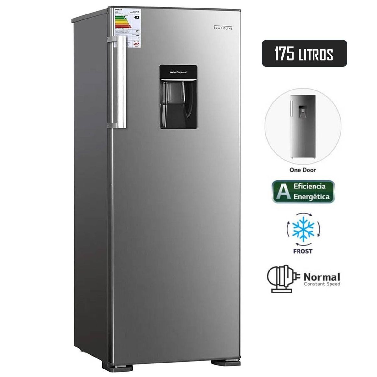 BLACKLINE - Refrigerador BLACKLINE 175L Frost 1PD Inox